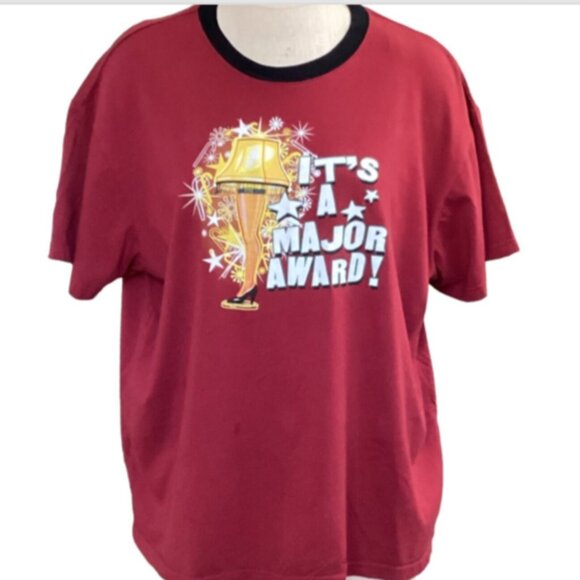 It's a Major Award! Graphic Tee A Christmas Story XL 100% Cotton Red 41J - Picture 1 of 9